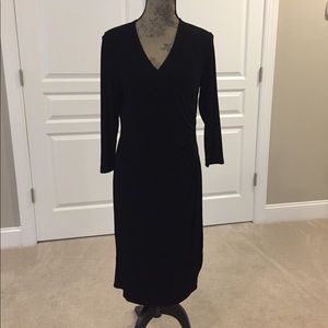 Chico’s Black Faux Wrap Travelers Dress